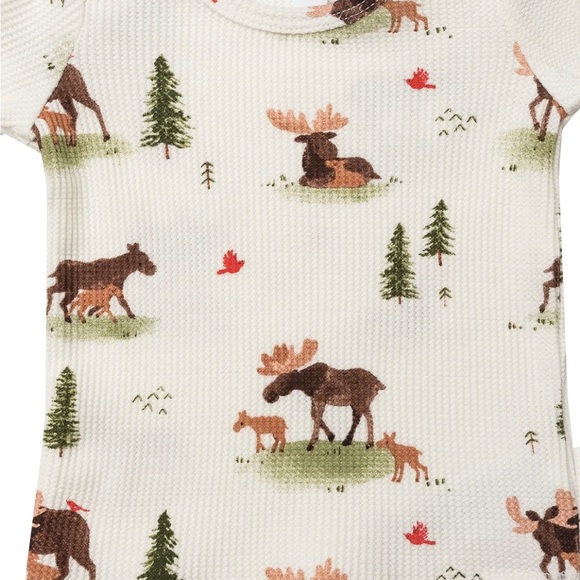 Angel Dear Boys Bamboo Pajama Set - Moose Family  SIZE 5 - Picture 2 of 2